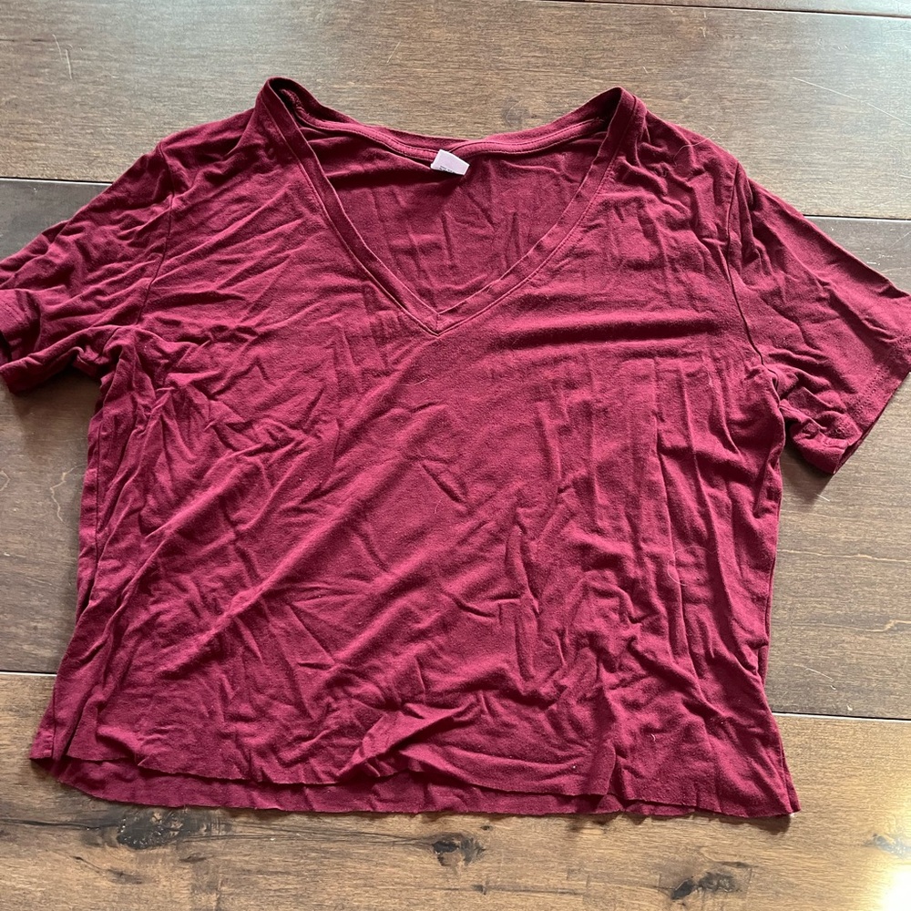 Old Navy Red Crop Relaxed T-Shirt